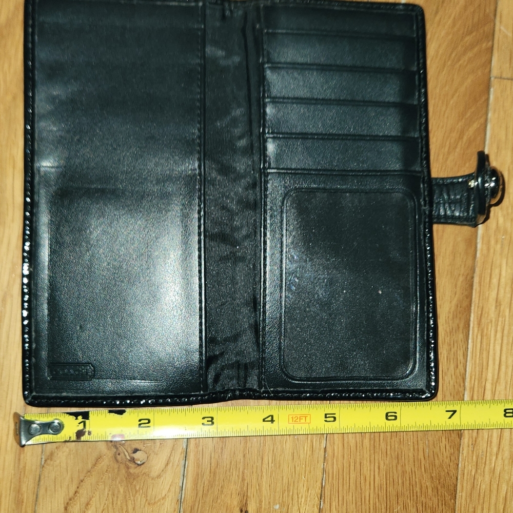 Vintage Coach Signature Black Id & Checkbook Hold… - image 5